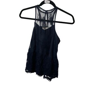 Abercrombie & Fitch Navy Blue Lace Tank Top – Size XS